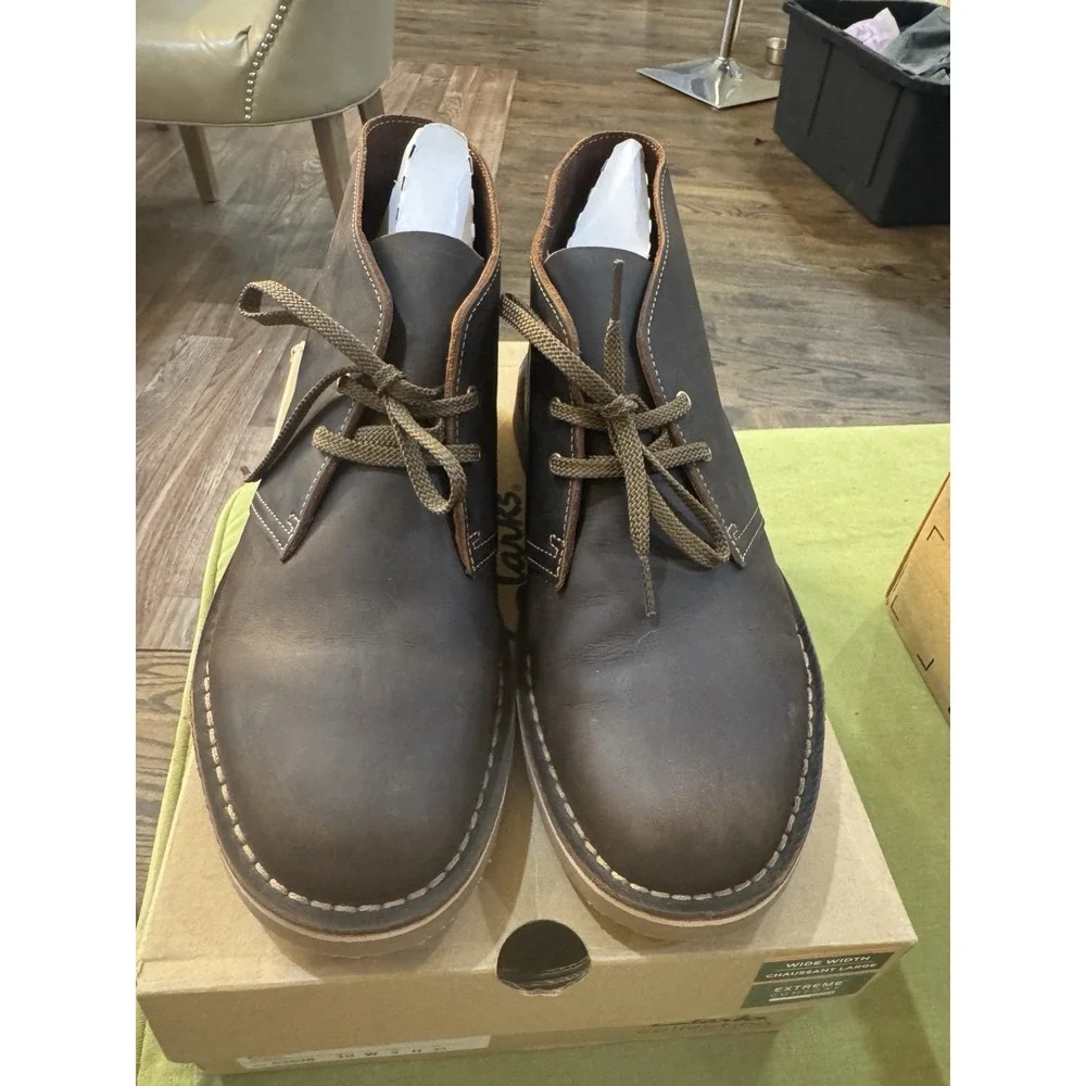 Clarks Men's Bushhacre 3 Chukka‎ Boots Beeswax Leather Size 10W